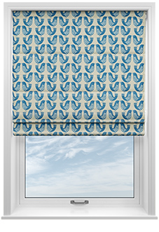 Scandi Birds, Capri - Twist&Fit Roman Blind